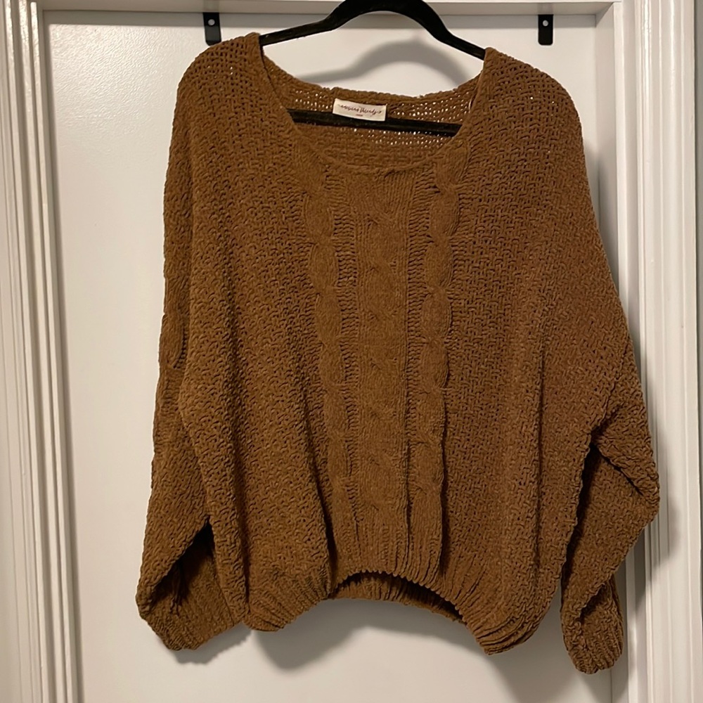 American Threads Brown Sweater